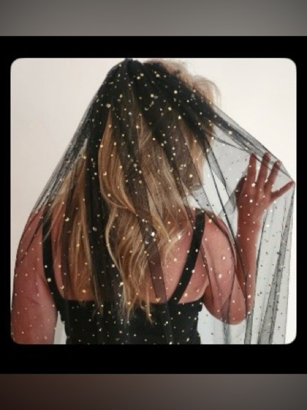 Black Celestial Wedding Veil